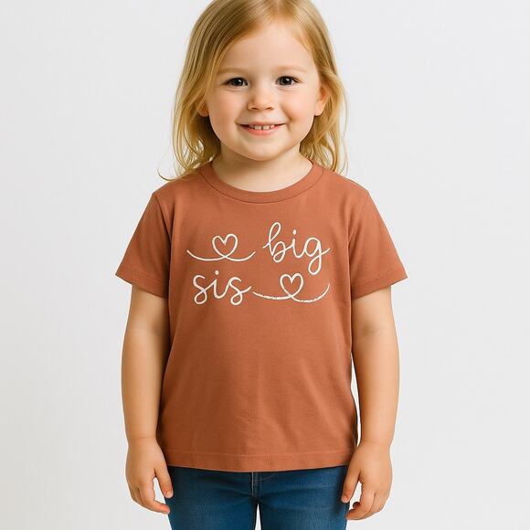 Boho Big Sister Graphic Tee Brown Rabbit Skins 4T - Picture 1 of 5